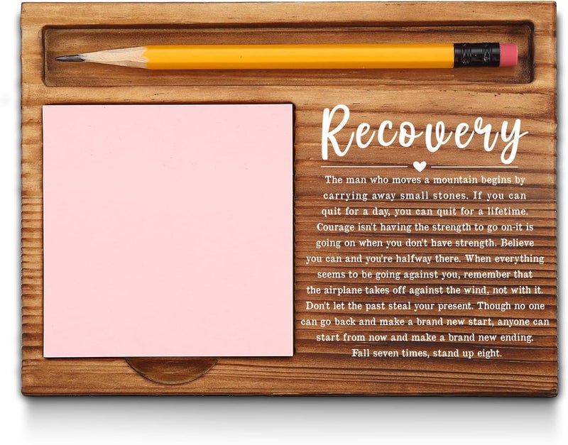 akeke Gifts for Him Recovery Gift, AA NA Recovery Gift, Sobriety Anniversary, Addiction Recovery, Sober Anniversary, Sobriety Gift Self-Stick Note Pad Holders GAA44 - Image 1